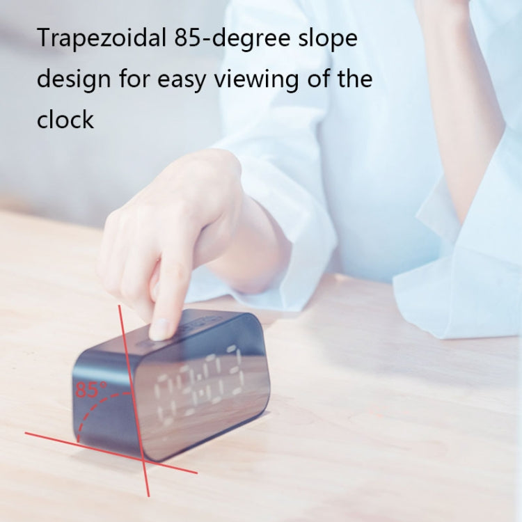 Havit M3 Subwoofer Mini Mirror Clock Bluetooth Speaker, Spsc: 1200mAh (White) - free shipping - PMC TechLife - Order now!