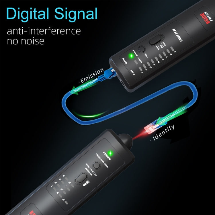 BSIDE FWT8X  Dual Mode Network Wire Tracker Cable Toner RJ45 RJ11 Accurate Ethernet LAN Tracer