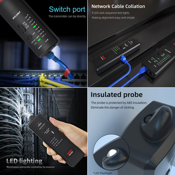 BSIDE FWT8X  Dual Mode Network Wire Tracker Cable Toner RJ45 RJ11 Accurate Ethernet LAN Tracer