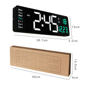 6626 Living Room Wall-Mounted Large Screen Display LED Digital Clock, Color: Orange Temperature