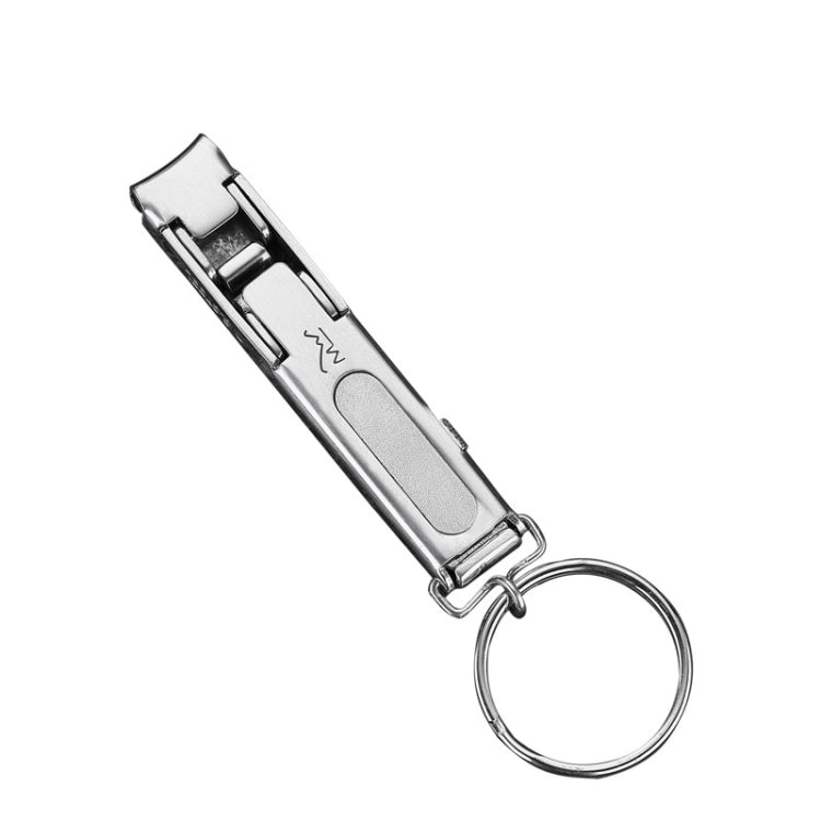 Stainless Steel Folding Nail Clippers with Keychain(Silver) - Nail Clipper by PMC TechLife | Online Shopping South Africa | PMC TechLife | Buy Now Pay Later Mobicred