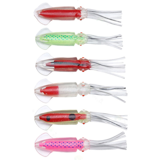 6 PCS / Bag HENGJIA SO1516 12cm / 15cm Colorful Octopus Fake Bait(12cm) - free shipping - PMC Jewellery - Order now!