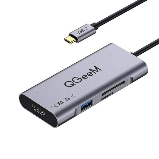 QGeeM 7 In 1 Multifunctional USB3.0 TYPE-C Extension HUB Adapter(QG-UH07-3 V1) - free shipping - PMC Jewellery - Order now!