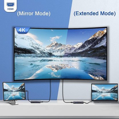 QGeeM 7 In 1 Multifunctional USB3.0 TYPE-C Extension HUB Adapter(QG-UH07-3 V1) - free shipping - PMC Jewellery - Order now!