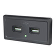 12V24V Route Bus Dual USB Charging Input Car Charger(Green Light) - Car Charger by PMC TechLife | Online Shopping South Africa | PMC TechLife