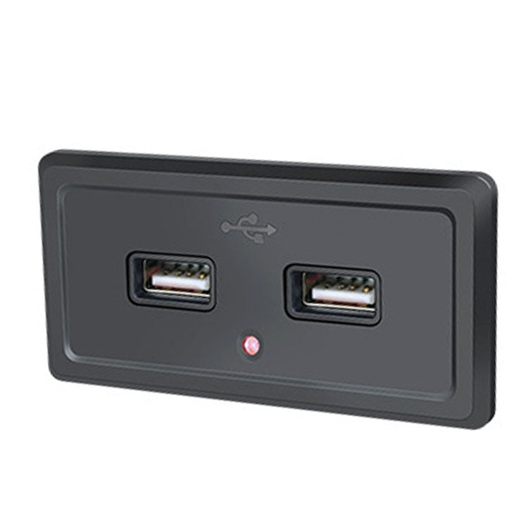 12V24V Route Bus Dual USB Charging Input Car Charger(Red Light) - Car Charger by PMC TechLife | Online Shopping South Africa | PMC TechLife