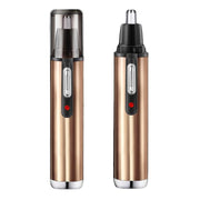 Electric Nose Hair Trimmer USB Rechargeable Eyebrow Trimmer Shaver( Gold)