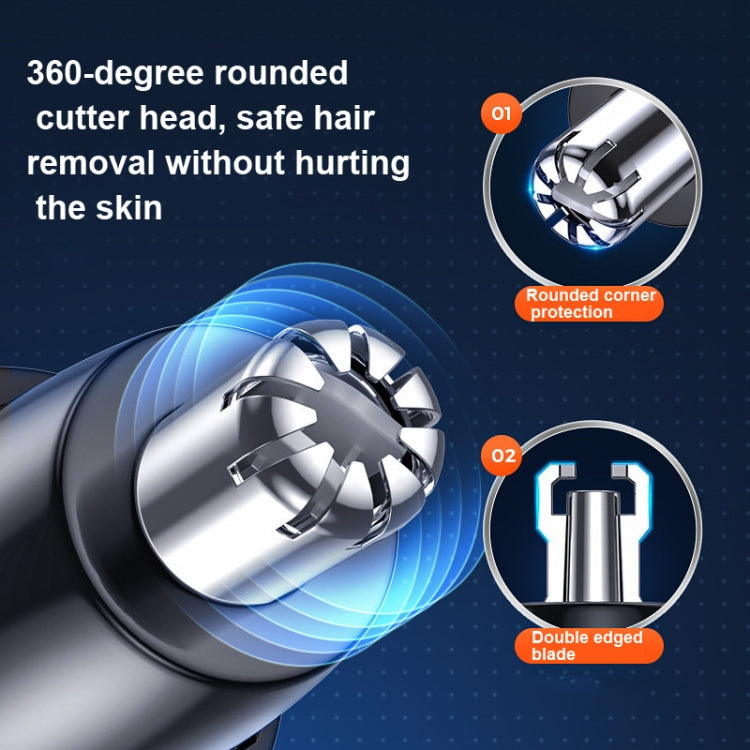 Electric Nose Hair Trimmer USB Rechargeable Eyebrow Trimmer Shaver( Blue)