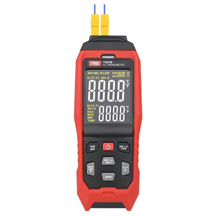 TASI Contact Temperature Meter K-Type Thermocouple Probe Thermometer, Style: TA612B Dual Channels - free shipping - PMC TechLife - Order now!