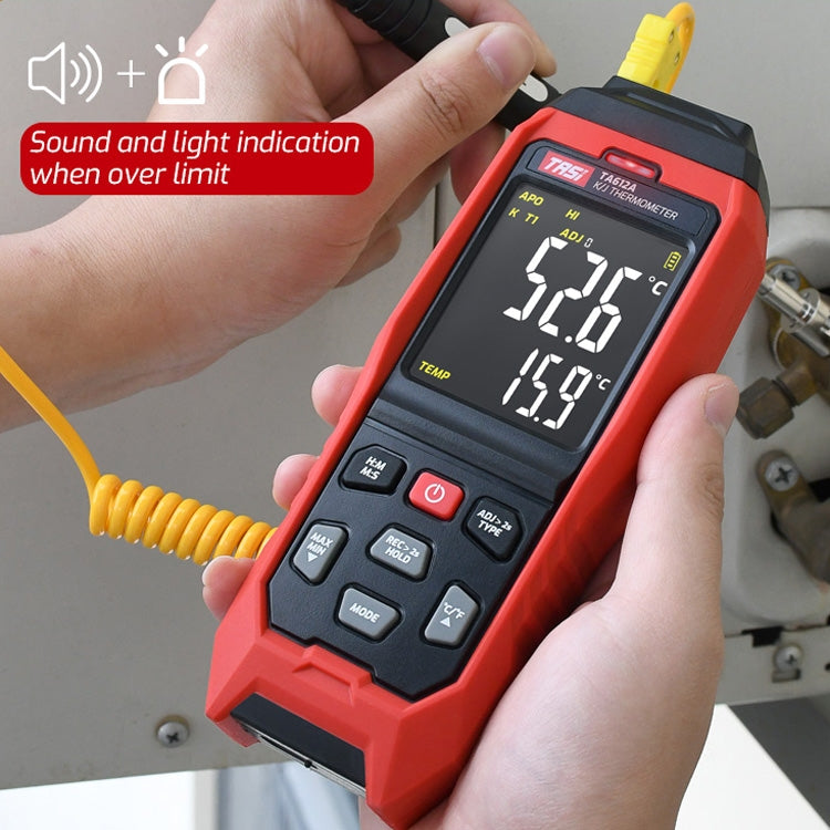 TASI Contact Temperature Meter K-Type Thermocouple Probe Thermometer, Style: TA612B Dual Channels - free shipping - PMC TechLife - Order now!