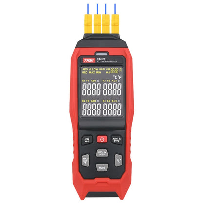 TASI Contact Temperature Meter K-Type Thermocouple Probe Thermometer, Style: TA612C 4 Channels - free shipping - PMC Jewellery - Order now!