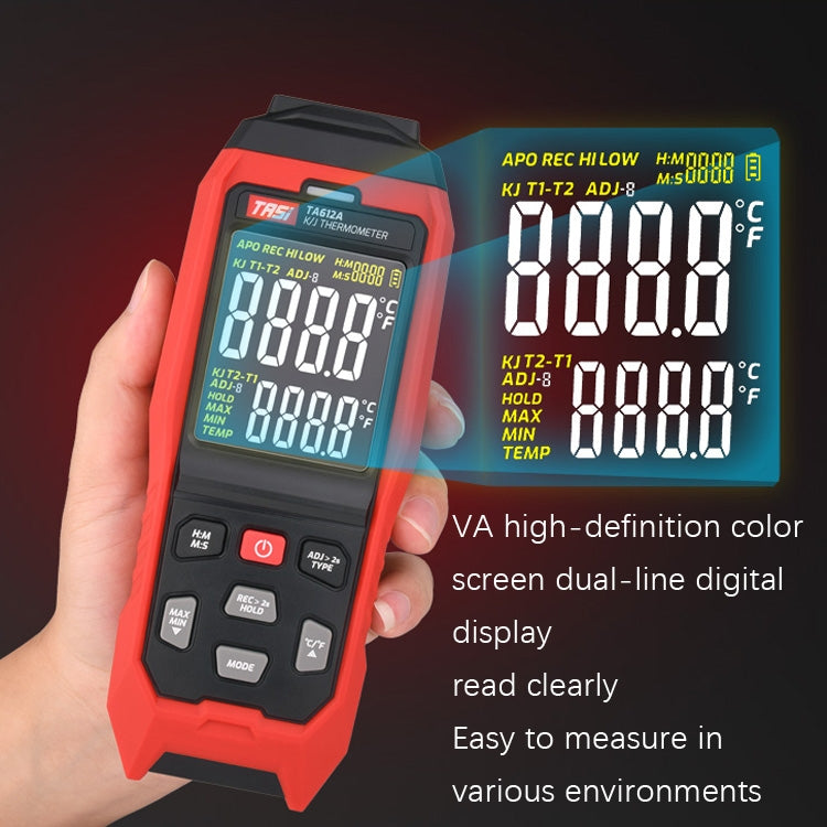 TASI Contact Temperature Meter K-Type Thermocouple Probe Thermometer, Style: TA612C 4 Channels - free shipping - PMC Jewellery - Order now!