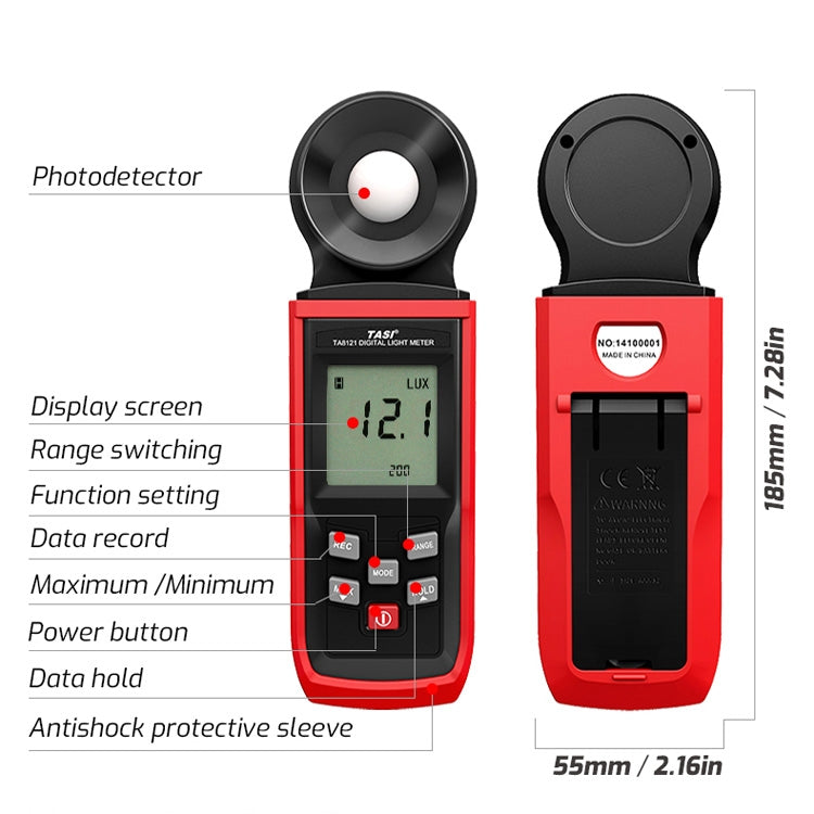 TASI Integrated 100,000 LUX 0.1LUX Display Precision Light Meter(TA8121) - free shipping - PMC Jewellery - Order now!