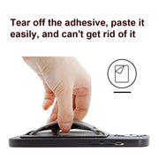 2 PCS Leather Phone Card Sleeve Back Sticker Wrist Pull Strap Holder(Black)