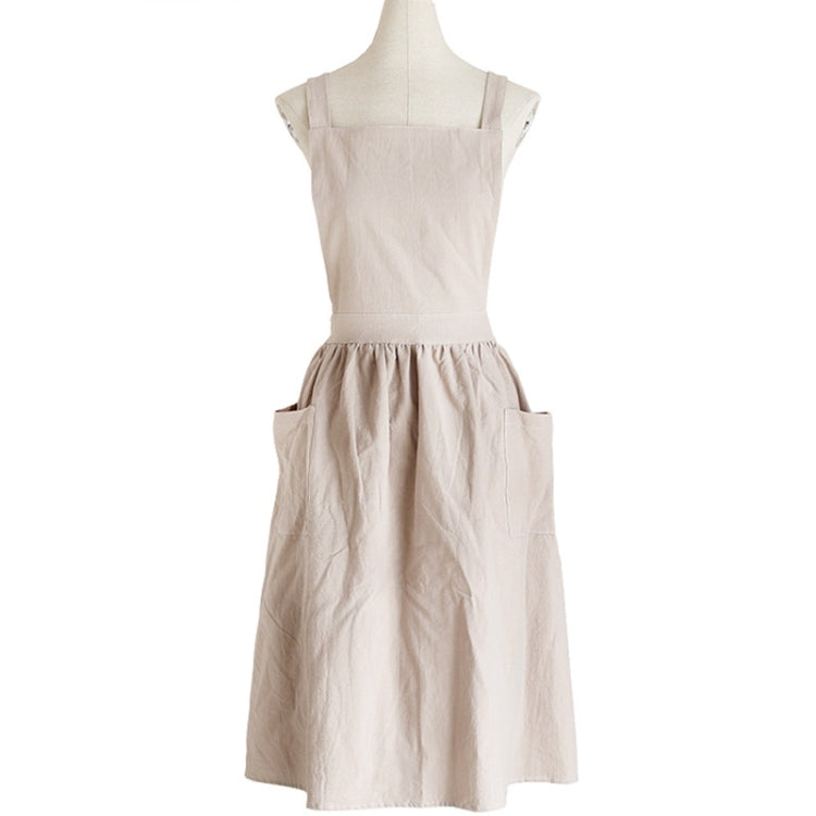 Cotton And Linen Parent-Child Painting Apron Baking Coffee Work Clothes,Size: Adults (oat) - Aprons & Caps by PMC TechLife | Online Shopping South Africa | PMC TechLife