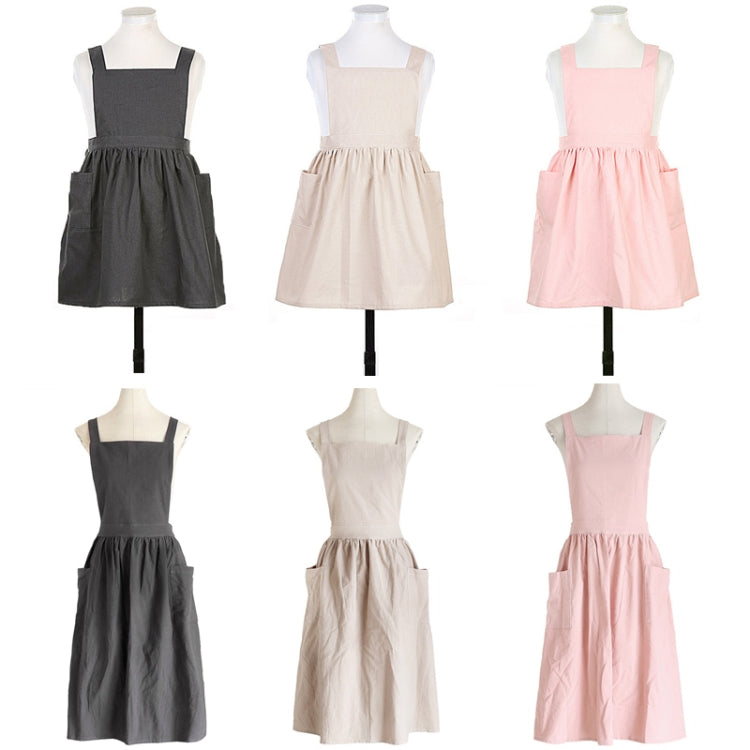 Cotton And Linen Parent-Child Painting Apron Baking Coffee Work Clothes,Size: Adults (oat) - Aprons & Caps by PMC TechLife | Online Shopping South Africa | PMC TechLife