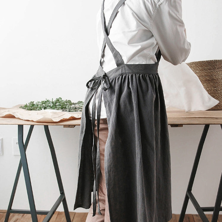 Cotton And Linen Parent-Child Painting Apron Baking Coffee Work Clothes,Size: Adults (oat) - Aprons & Caps by PMC TechLife | Online Shopping South Africa | PMC TechLife