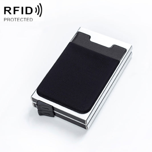 RFID Aluminum Alloy Anti-Degaussing Coin Card Holder(Silver Black) - free shipping - PMC Jewellery - Order now!