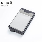 RFID Aluminum Alloy Anti-Degaussing Coin Card Holder(Silver)