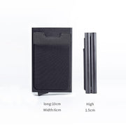 RFID Aluminum Alloy Anti-Degaussing Coin Card Holder(Silver Purple)