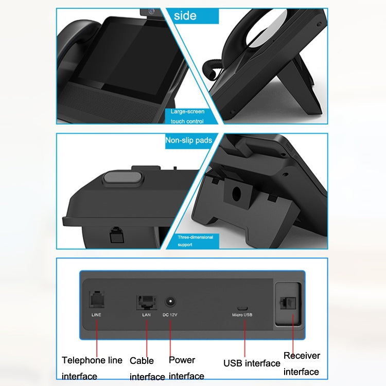 S09 8 Inch HD Audio And Video Conference 6 SIP Line PSP Line PSTN/VOIP IP Business Office Phone - Smart Rings / Smart Telephones by PMC TechLife | Online Shopping South Africa | PMC TechLife