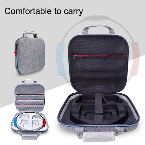 GH1865 EVA Hard Shell Fitness Ring Game Console Storage Bag For Nintendo Switch(Gray)