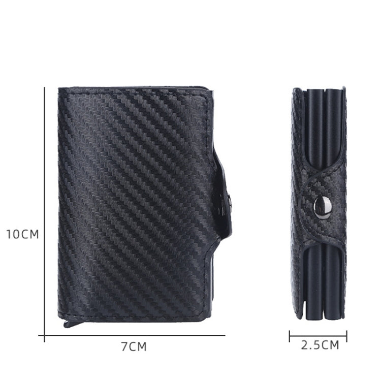 Baellerry K9172 RFID Double Aluminum Box Card Holder Automatic Pop-up Card Holder(Brown) - Antimagnetic RFID Package by Baellerry | Online Shopping South Africa | PMC TechLife | Buy Now Pay Later Mobicred