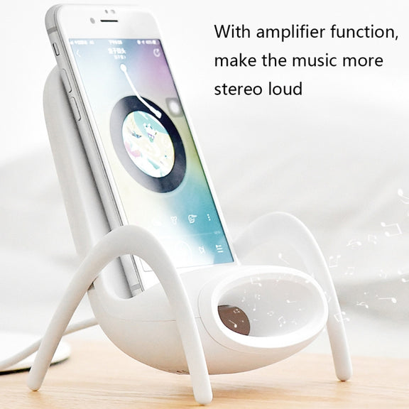 JP-wxc Chair Shape Wireless Charger with Amplifier Function(White)