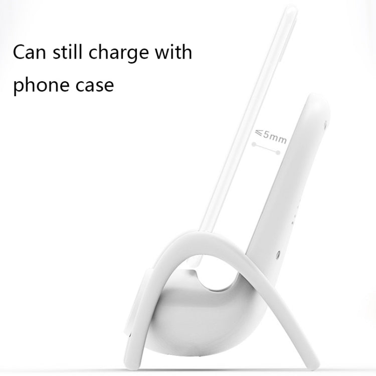 JP-wxc Chair Shape Wireless Charger with Amplifier Function(White)