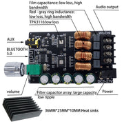 Wuzhi ZK-1002 100W X 2 HIFI High Fidelity High Power 2.0 Stereo Bluetooth Digital Power Plate