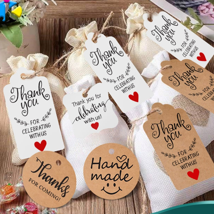 5 Bags 100PCS/Bag Kraft Paper Gift Tags Hang Tags(L-26) - Sticker & Tags by PMC TechLife | Online Shopping South Africa | PMC TechLife