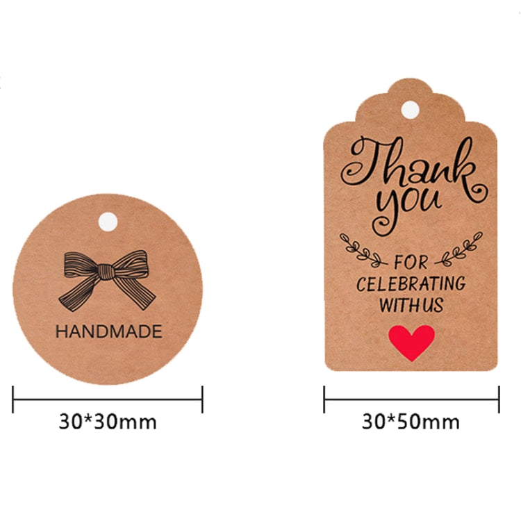 5 Bags 100PCS/Bag Kraft Paper Gift Tags Hang Tags(L-16) - Sticker & Tags by PMC TechLife | Online Shopping South Africa | PMC TechLife