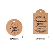 100pcs /Pack Kraft Paper Gift Tag With 20m Hemp Rope(L-02)