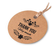 100pcs /Pack Kraft Paper Gift Tag With 20m Hemp Rope(L-02)