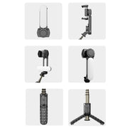 Removable Fill Light Phone Handheld Stabilizer with APP(Q09 Black)