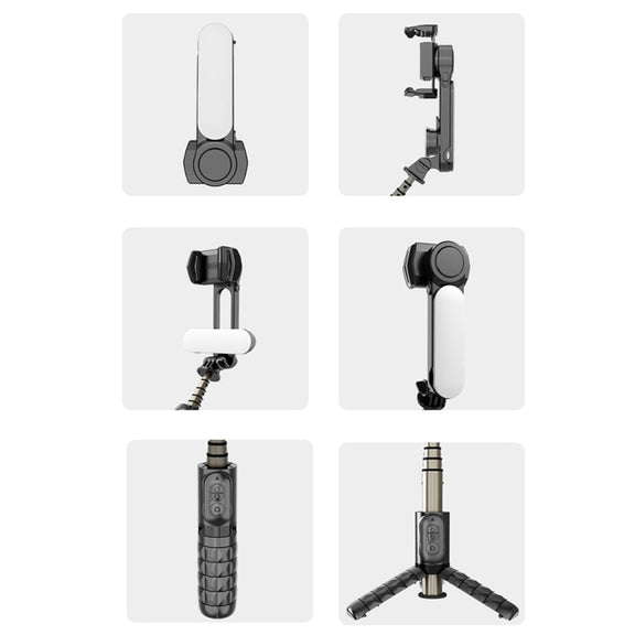 Removable Fill Light Phone Handheld Stabilizer with APP(Q09 Black)