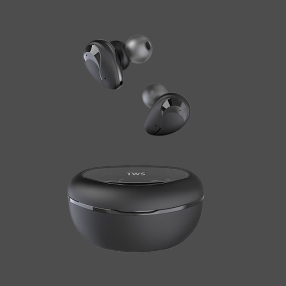 Mini Wireless With Charged Power Display ENC Bluetooth Headset(Black)