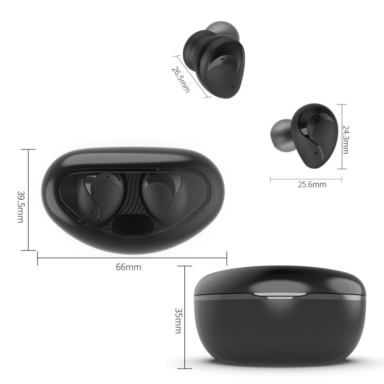 Mini Wireless With Charged Power Display ENC Bluetooth Headset(Black)