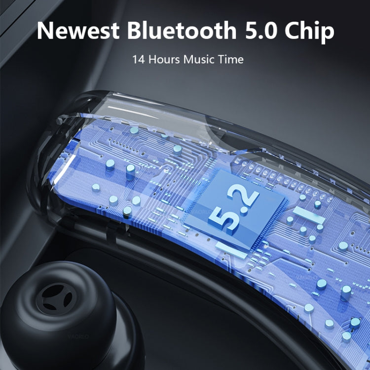 V9S Bluetooth Headset Noise Cancelling Headphones With LED Display(Blue Single Ear) - Bluetooth Earphone by PMC TechLife | Online Shopping South Africa | PMC TechLife