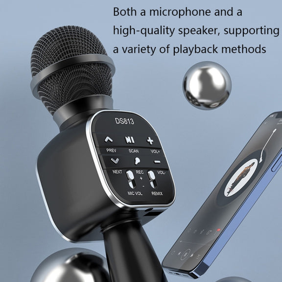 DS813 Live Wireless Bluetooth Microphone(Black)
