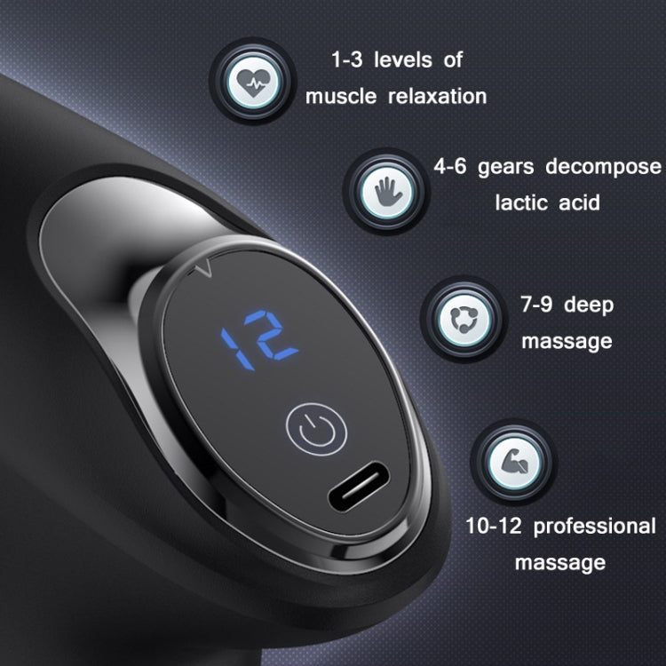 PS818 Variable Speed Vibrating Mini Muscle Fascia Relax Massager, Specification: 12 Gear (Gray) - Massage gun & Accessories by PMC TechLife | Online Shopping South Africa | PMC TechLife | Buy Now Pay Later Mobicred