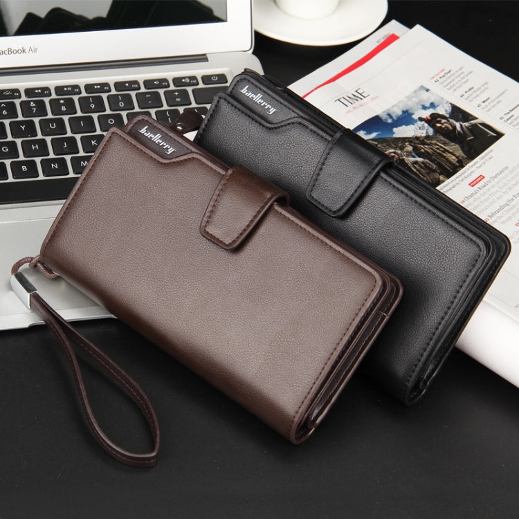 Baellerry Casual Wallet Long Clutch Tri-fold Wallet Multifunctional Phone Bag For Men(Black) - free shipping - PMC Jewellery - Order now!