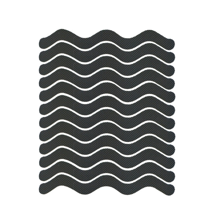 24pcs /Bag Wavy Shaped Safety Bathtub Non-Slip Sticker, Specification:  1.3 x 18cm(Black) - Adhesives & Sealers by PMC TechLife | Online Shopping South Africa | PMC TechLife