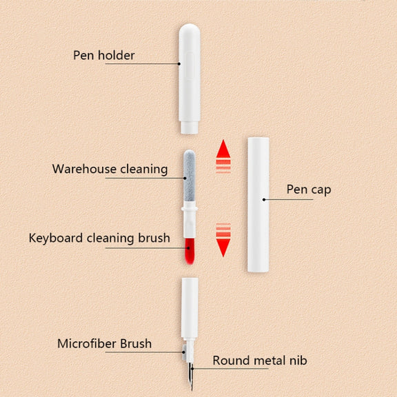 Multifunctional Bluetooth Headset Cleaning Pen(White)