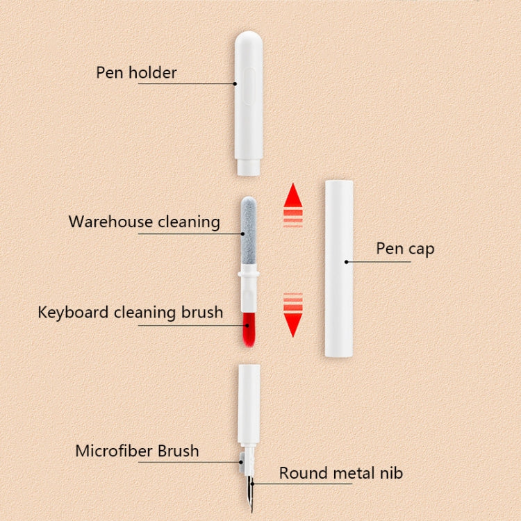 Multifunctional Bluetooth Headset Cleaning Pen(White)