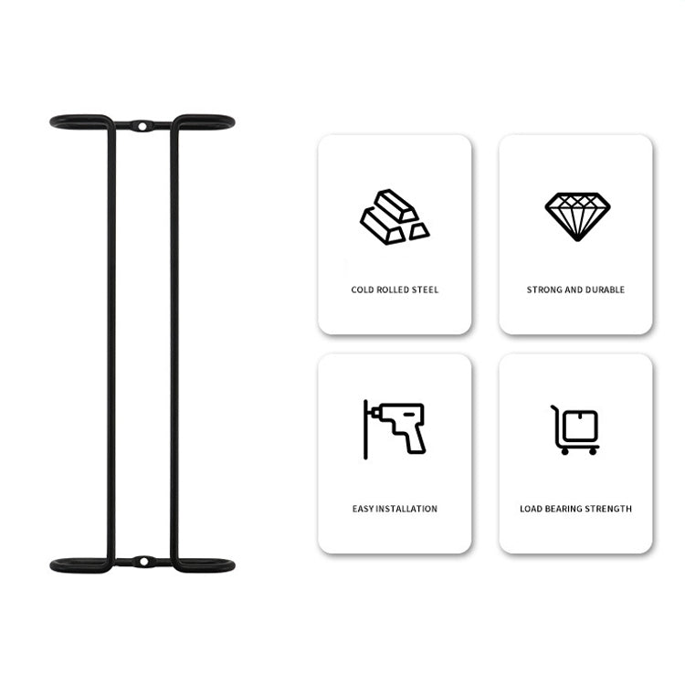 Simple Single-Row Red Wine Cup Inverted Rack(Dumb Black) - Shelf by PMC TechLife | Online Shopping South Africa | PMC TechLife