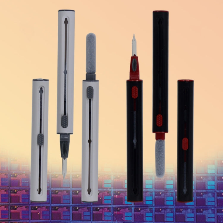 5 PCS Portable Second-generation Telescopic Headset Cleaning Pen Keyboard Dust Brush(Black) - Other Accessories by PMC TechLife | Online Shopping South Africa | PMC TechLife