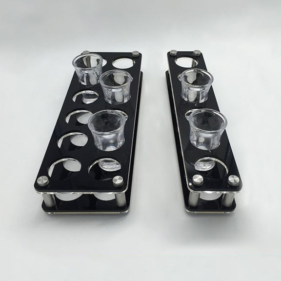 Acrylic Round Hole Wine Glass Holder, Layer (specification): 6 Grids