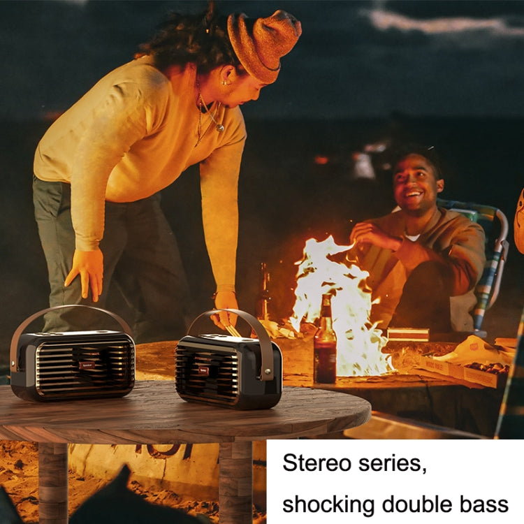 X7 Outdoor Portable Dual Speaker Wireless Bluetooth Retro Portable Speaker(Black) - Desktop Speaker by PMC TechLife | Online Shopping South Africa | PMC TechLife