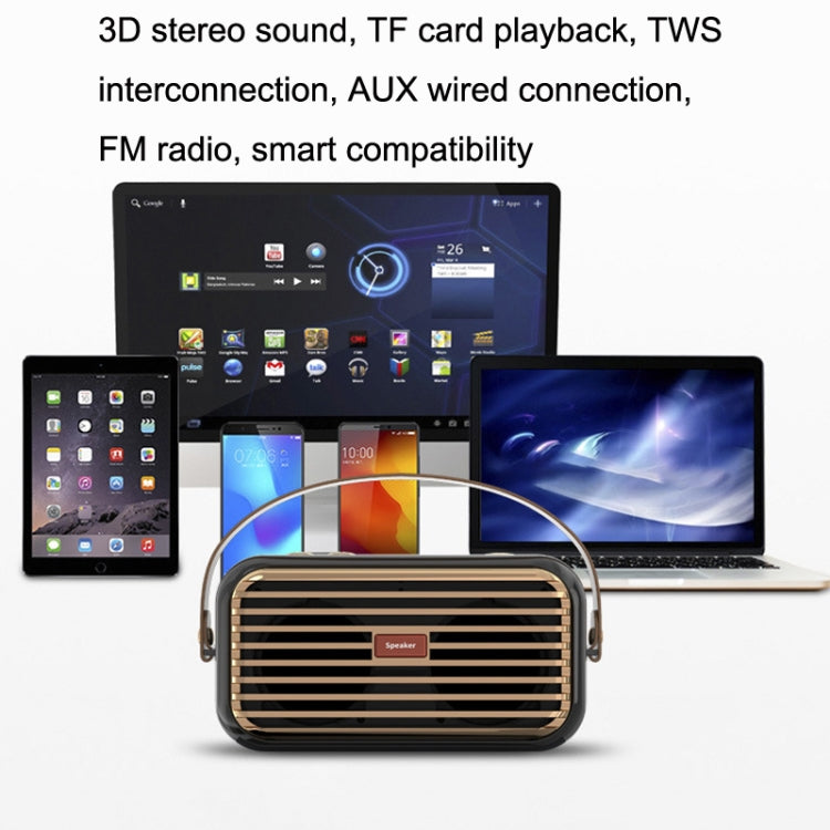 X7 Outdoor Portable Dual Speaker Wireless Bluetooth Retro Portable Speaker(Red) - Desktop Speaker by PMC TechLife | Online Shopping South Africa | PMC TechLife